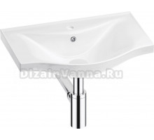 Раковина подвесная Wellsee Bisou 201001551 45 глянцевая белая, хром, прямоугольная, фаянс