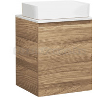 Тумба с раковиной Bauedge Dream Blackwood 50 подвесная, 1 дверца, белая, дуб, раковина Hotel BH1002
