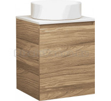 Тумба с раковиной Bauedge Dream Blackwood 50 подвесная, 1 дверца, белая, дуб, раковина Dream BL1002