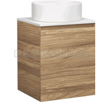 Тумба с раковиной Bauedge Dream Blackwood 50 подвесная, 1 дверца, белая, дуб, раковина Element NS0001