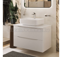 Тумба с раковиной BOND Cube 80 подвесная, белая матовая, с раковиной Cube S13-500