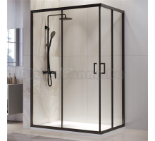 Душевой уголок RGW Passage PA-246B 90х100 см, профиль черный, стекло прозрачное