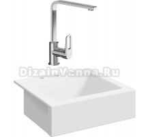 Комплект Мойка Domaci Сиена 50166-101 с 3 отверстиями, белый глянец + Смеситель STWORKI HDA3338XH