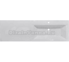 Раковина над стиральной машиной ESTETUS Даллас 140 R глянцевая белая, прямоугольная, искусственный камень, со столешницей слева