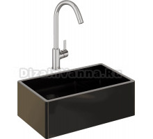 Комплект Мойка Domaci Сиена 50276-110, черная матовая + Смеситель Ливорно