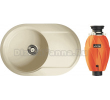 Комплект Мойка Omoikiri Manmaru 78-BE, ваниль + Измельчитель Nagare 1000