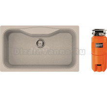 Комплект Мойка Omoikiri Maru 86-SA, бежевая + Измельчитель Nagare slim 1250