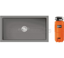 Комплект Мойка Omoikiri Mikura 76-PE, pebble + Измельчитель Nagare slim 1250