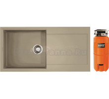 Комплект Мойка Omoikiri Sakaime 100-CH, шампань + Измельчитель Nagare slim 1250