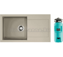 Комплект Мойка Omoikiri Sakaime 78-SA, бежевая + Измельчитель Nagare slim 1250-AZ, azur blue