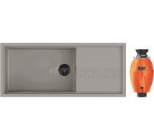 Комплект Мойка Omoikiri Sintesi 116-GR, leningrad grey + Измельчитель Nagare 1000