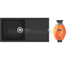 Комплект Мойка Omoikiri Sumi 100A-GB, графит + Измельчитель Nagare 500