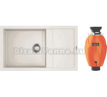 Комплект Мойка Omoikiri Sumi 86, белая + Измельчитель Nagare 750