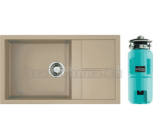 Комплект Мойка Omoikiri Sumi 86, шампань + Измельчитель Nagare slim 1250-AZ, azur blue