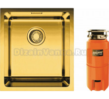 Комплект Мойка Omoikiri TADZAVA 39-U AB, латунь + Измельчитель Nagare slim 500