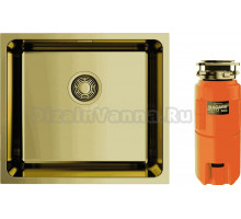 Комплект Мойка Omoikiri TADZAVA 49-U AB, латунь + Измельчитель Nagare slim 900