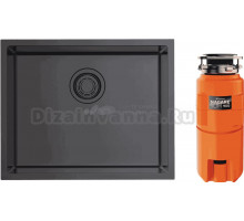 Комплект Мойка Omoikiri TADZAVA 54-U/I-Ultra, вороненая сталь + Измельчитель Nagare slim 900