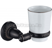 Стакан для ванной Savol 66 S-006658H настенный, черный, керамический