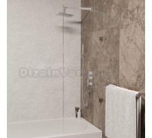 Шторка на ванну RGW Screens SC-056-2 40 см, профиль хром, стекло прозрачное