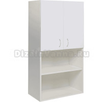 Шкаф над стиральной машиной Orange Samara 60 с полками, белый глянец