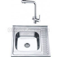 Комплект Мойка РМС MD6 MG6-6060L, L + Смеситель BOOU 91401