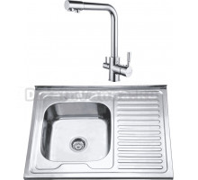 Комплект Мойка РМС MD6 MG6-8060L, L + Смеситель BOOU 91401