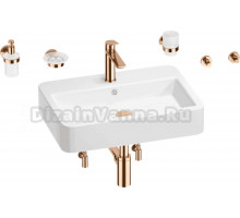 Комплект 9 в 1 Wellsee Halcyon 201006554 белый, розовое золото