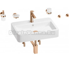 Комплект 9 в 1 Wellsee Halcyon 201006564 белый, розовое золото