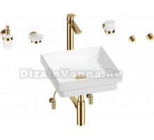 Комплект 9 в 1 Wellsee Doux 201005988 глянцевый белый, золото