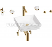 Комплект 9 в 1 Wellsee Doux 201005993 глянцевый белый, золото