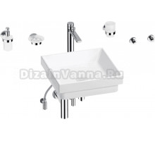 Комплект 9 в 1 Wellsee Doux 201006011 глянцевый белый, хром