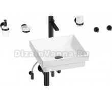 Комплект 9 в 1 Wellsee Doux 201006012 глянцевый белый, матовый черный