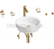 Комплект 9 в 1 Wellsee Doux 201006028 глянцевый белый, золото