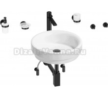 Комплект 9 в 1 Wellsee Doux 201006052 глянцевый белый, матовый черный