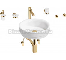 Комплект 9 в 1 Wellsee Doux 201006053 глянцевый белый, золото