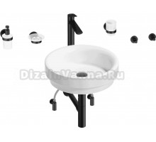 Комплект 9 в 1 Wellsee Doux 201006067 глянцевый белый, матовый черный