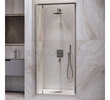 Душевая дверь в нишу RGW Leipzig LE-102 90 см, профиль матовый хром, стекло прозрачное