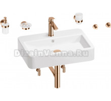 Комплект 9 в 1 Wellsee Halcyon 201006574 белый, розовое золото