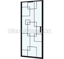 Душевая дверь в нишу RGW Stilvoll SV-05B 100 см, профиль матовый черный, стекло smart line matt