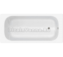 Стальная ванна Teymi Lina 150x70 см, пристенная, белая, на ножках