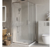 Душевой уголок BelBagno Luce A-2-100-C-Cr 100x100, профиль хром, стекло прозрачное