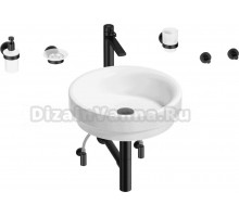 Комплект 9 в 1 Wellsee Doux 201006072 глянцевый белый, матовый черный