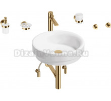 Комплект 9 в 1 Wellsee Doux 201006073 глянцевый белый, золото