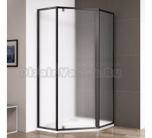 Душевой уголок Cezares Eco O-P-1 90х90, профиль матовый черный, стекло матовое