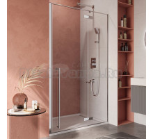 Душевая дверь в нишу Cezares Liner B-12 R 120 см, профиль хром, стекло прозрачное