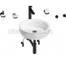 Комплект 9 в 1 Wellsee Doux 201006087 глянцевый белый, матовый черный