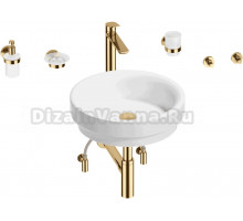 Комплект 9 в 1 Wellsee Doux 201006088 глянцевый белый, золото