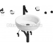 Комплект 9 в 1 Wellsee Doux 201006092 глянцевый белый, матовый черный