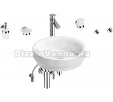 Комплект 9 в 1 Wellsee Doux 201006106 глянцевый белый, хром