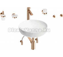 Комплект 9 в 1 Wellsee Chalice Perfection 201006129 глянцевый белый, золото